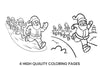 Santa and Elves Running Coloring Books