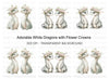 Charming Baby Dragons with Flower Crowns Clipart Bundle