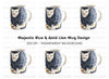 Blue Mane Lion Illustration Clipart Bundle