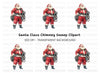 Biker Santa Claus Christmas Clipart Bundle