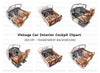 Vintage Airplane Cockpit Clipart Bundle
