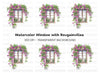Window with Bougainvillea Clipart Bundle