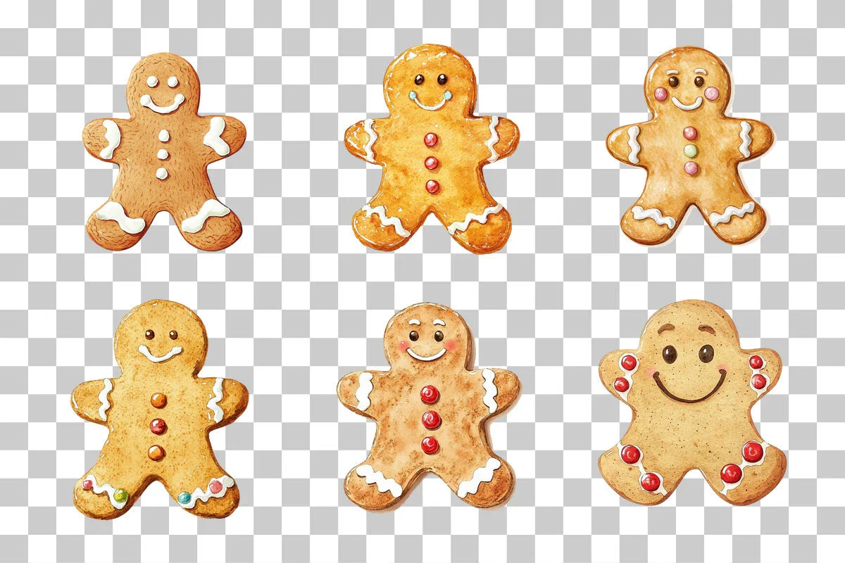 Gingerbread Man Cookie Clipart Bundle - CraftNest - Digital Crafting and Art