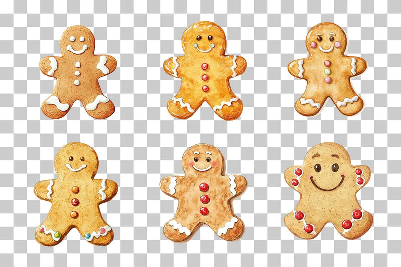 Gingerbread Man Cookie Clipart Bundle - CraftNest - Digital Crafting and Art