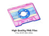 Retro Cassette Tape Clipart Bundle