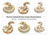 Golden Snake Clipart Bundle