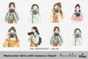 Girls With Cameras Clipart Bundle