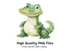 Baby Crocodile Clipart Bundle