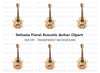 Elegant Floral Guitar Clipart Bundle