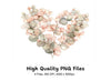 Eucalyptus Floral Heart Clipart Bundle