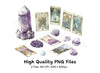 Mystical Crystal Tarot Card Clipart Bundle
