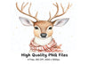 Natural Deer Head Clipart Bundle