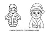 Winter Boy with Mask Coloring Books