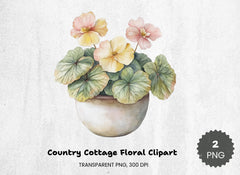 Country Cottage Floral Clipart Bundle - CraftNest - Digital Crafting and Art