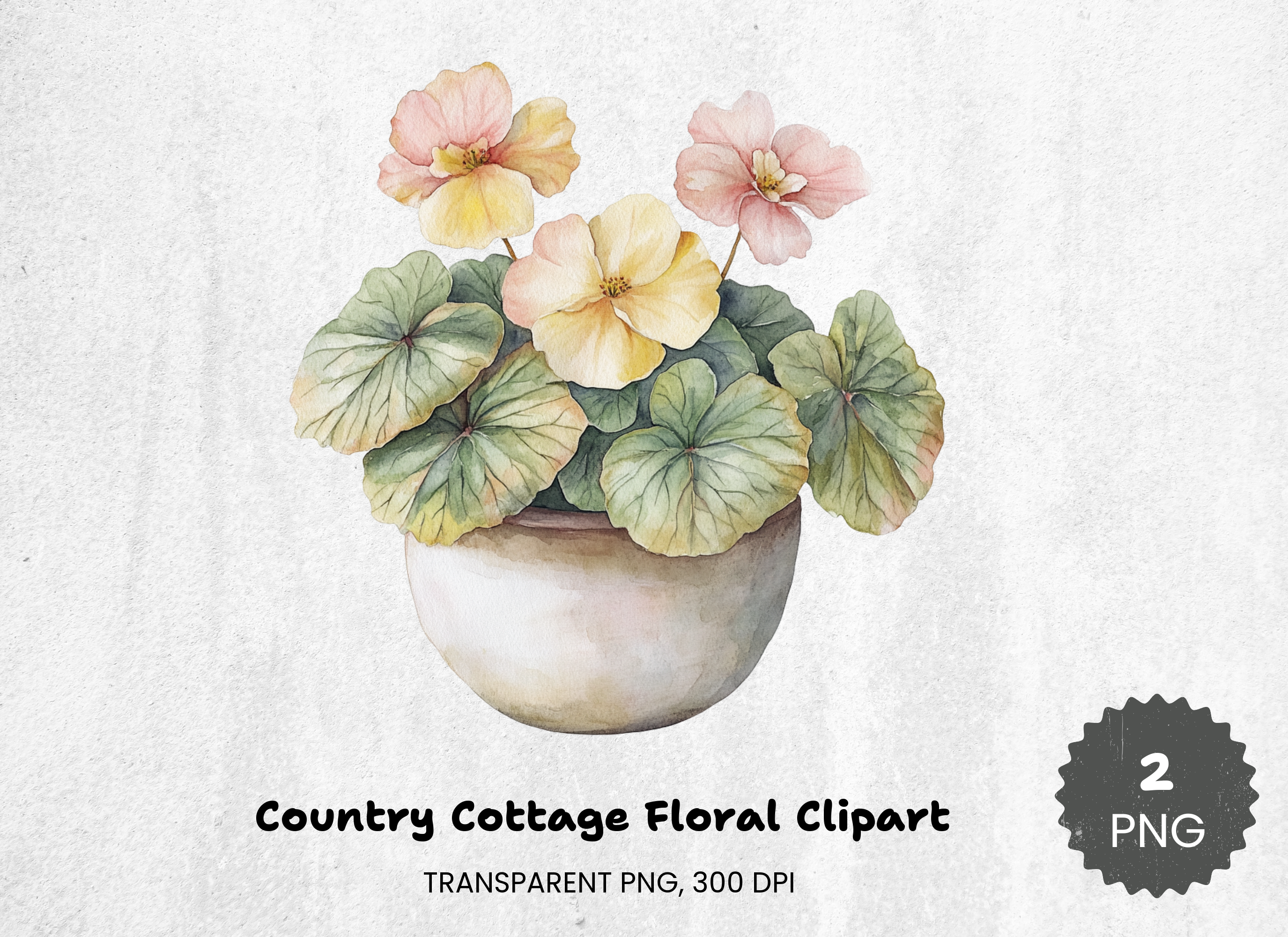 Country Cottage Floral Clipart Bundle