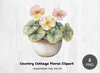 Country Cottage Floral Clipart Bundle