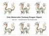 Whimsical Fantasy Dragon Clipart Bundle