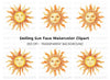 Sun Faces Clipart Bundle