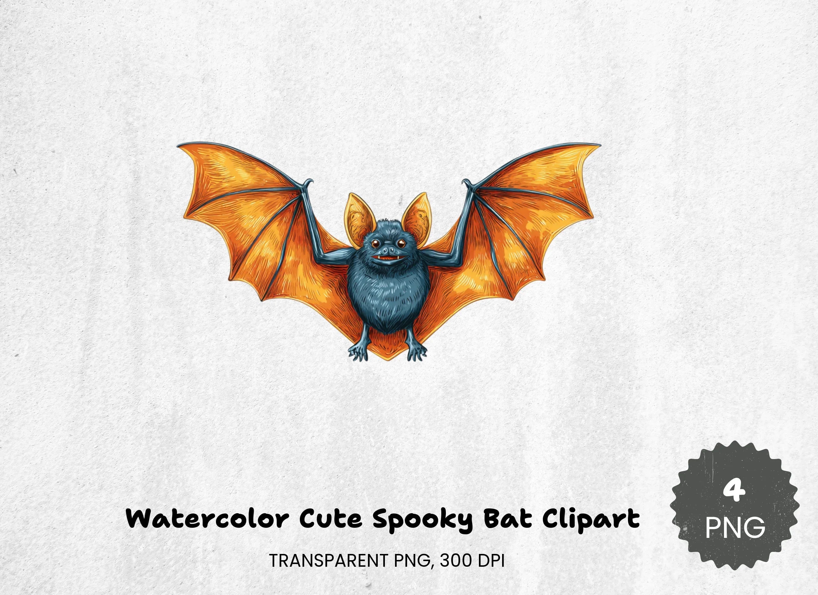 Cute Spooky Bat Clipart Bundle - CraftNest - Digital Crafting and Art