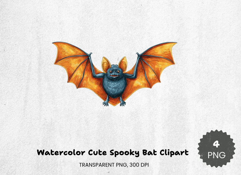 Cute Spooky Bat Clipart Bundle - CraftNest - Digital Crafting and Art