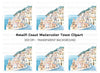 Amalfi Coast Towns Clipart Bundle