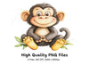 Adorable Monkey Clipart Bundle