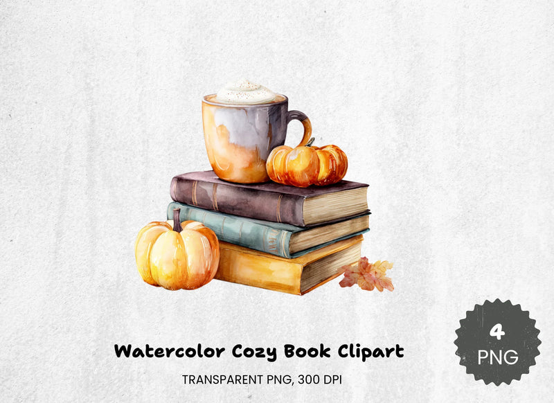 Cozy Book Clipart Bundle - CraftNest - Digital Crafting and Art