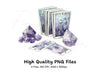 Mystical Amethyst Tarot Card Clipart Bundle