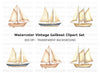 Vintage Sailboat Clipart Bundle