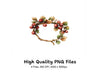 Red Berry Wreaths Clipart Bundle