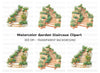Garden Staircase Clipart Bundle