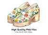 Floral Footwear Clipart Bundle