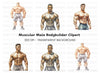 Muscular Bodybuilders Clipart Bundle