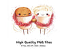 Festive Cookie and Milk Friends Clipart Bundle