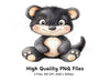 Cute Black Mouse Clipart Bundle