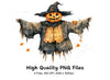 Halloween Scarecrow Clipart Bundle