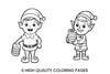 Christmas Elf With Gifts Coloring Books