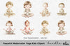 Peaceful Yoga Kids Clipart Bundle