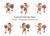 Cute Cherubs with Heart Keys Clipart Bundle