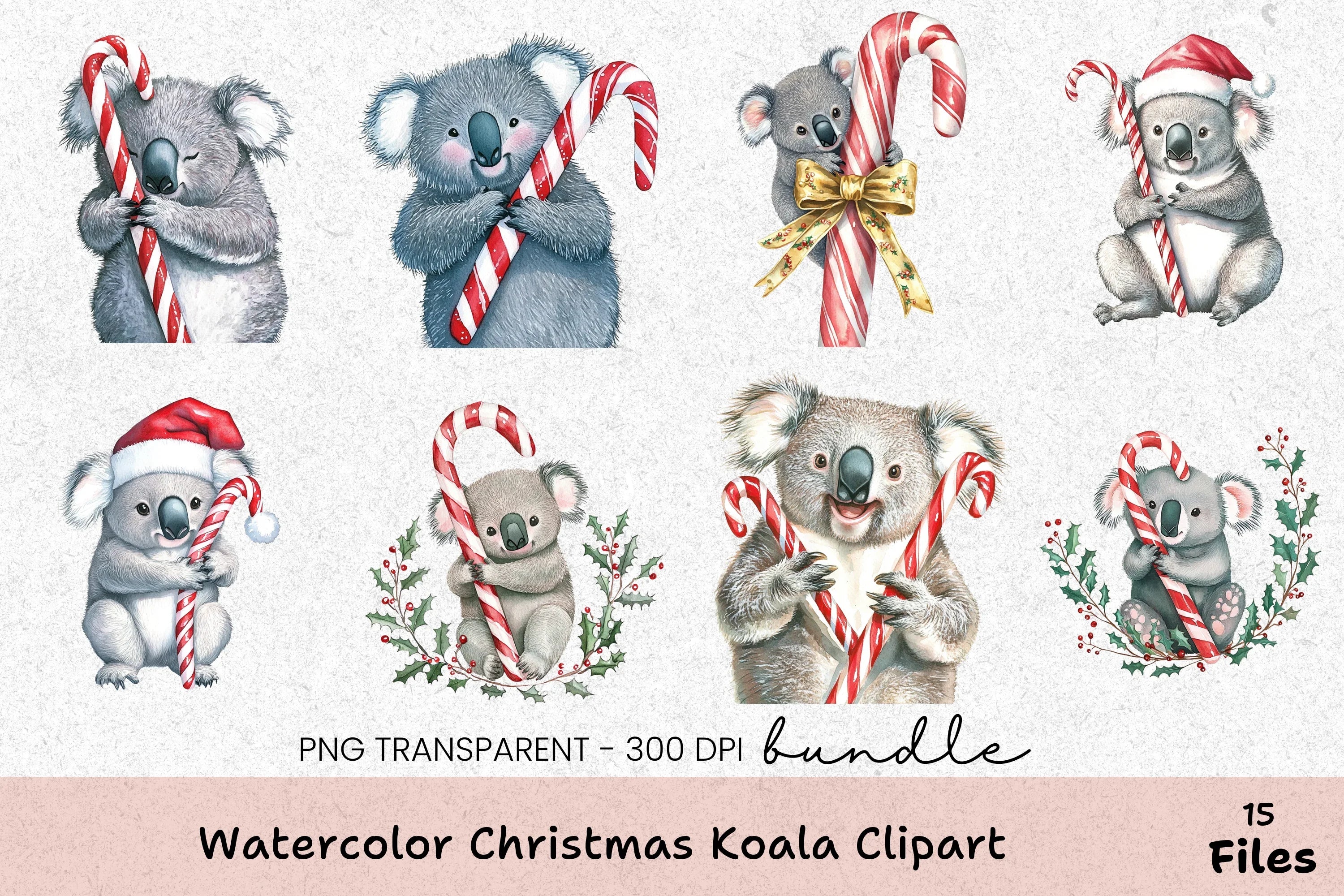 Christmas Koala Clipart Bundle - CraftNest - Digital Crafting and Art