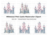 Pink Princess Castle Clipart Bundle