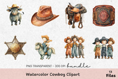 Cowboy Clipart Bundle - CraftNest - Digital Crafting and Art