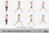Active Women Running Fitness Clipart Bundle