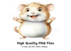 Cute Hamster Clipart Bundle