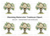 Whimsical Treehouse Clipart Bundle