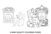 Cozy Reading by the Fireplace Coloring Books