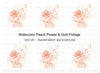 Floral Gold Clipart Bundle