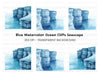 Icy Blue Cliffs Clipart Bundle