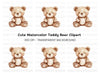 Cute Teddy Bear Clipart Bundle
