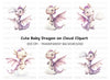 Cute Baby Dragon Clipart Bundle